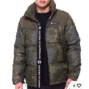 Timberland Earthkeepers By Raeburn Camo Down Puffer Jacket Colab Unisex Size M